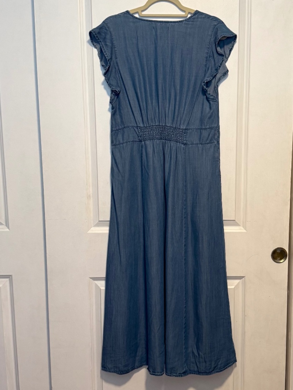 Marine Layer Camila Chambray Button Front Midi Dress Size XL - Picture 11 of 16